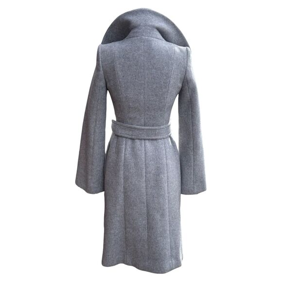 New Stella McCartney Wool Blend Belted Gray Knee Length Coat Women size 36 - Picture 5 of 16